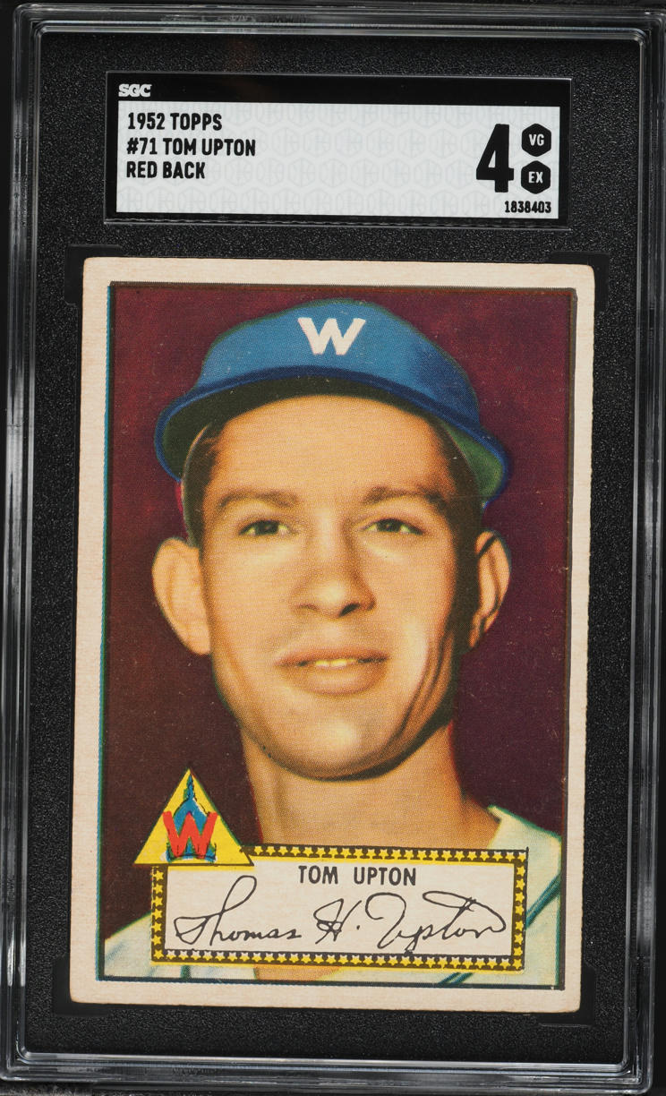 1952 Topps Tom Upton #71 SGC 4 VGEX