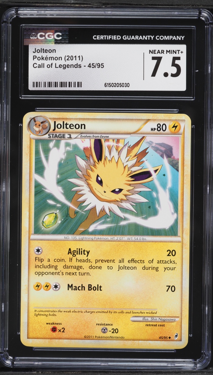 2011 Pokemon Call Of Legends Jolteon #45 CGC 7.5 NRMT+