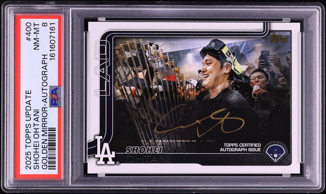 2025 Topps Update Golden Mirror Shohei Ohtani AUTO #400 PSA 8 NM-MT
