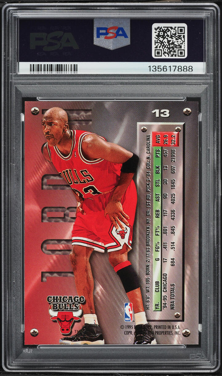1995 Metal Basketball Michael Jordan #13 PSA 4 VGEX