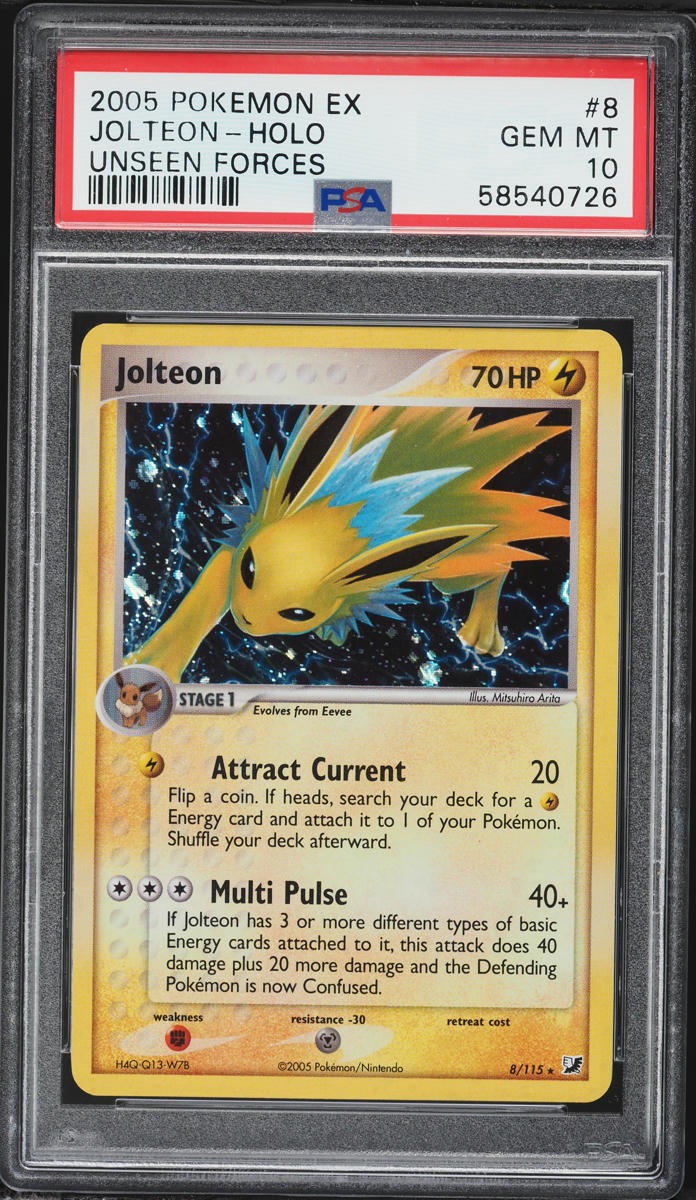 2005 Pokemon EX Unseen Forces Holo Jolteon #8 PSA 10 GEM MINT