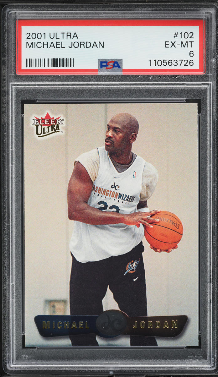 2001 Ultra Basketball Michael Jordan #102 PSA 6 EXMT