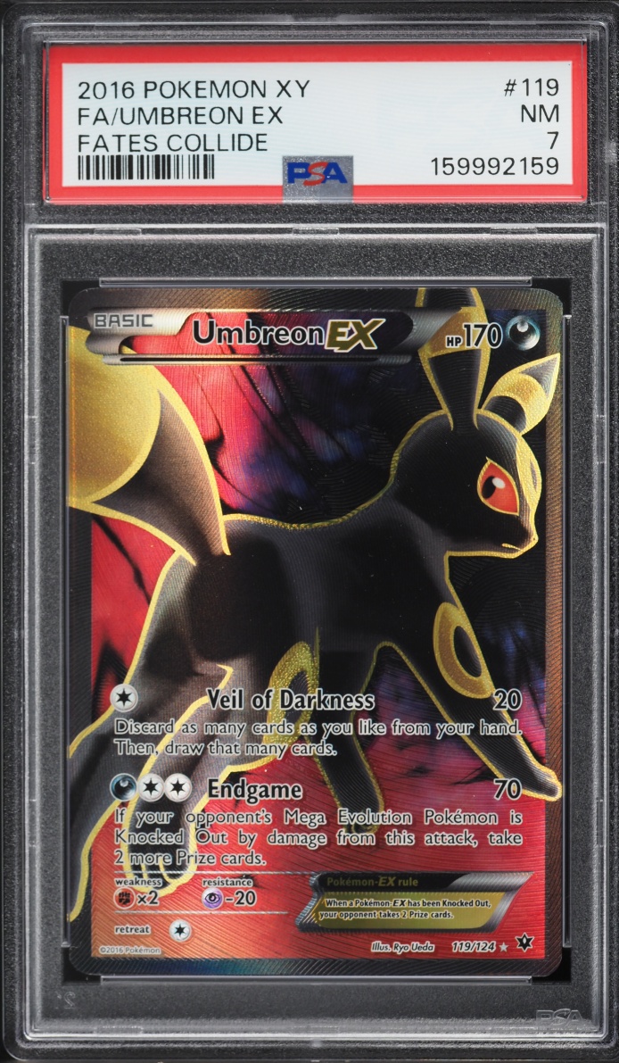 2016 Pokemon XY Fates Collide Full Art Umbreon EX #119 PSA 7 NRMT