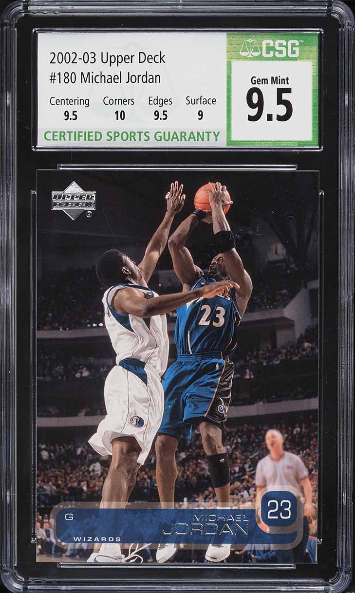 2002 Upper Deck Basketball Michael Jordan #180 CSG 9.5 GEM MINT