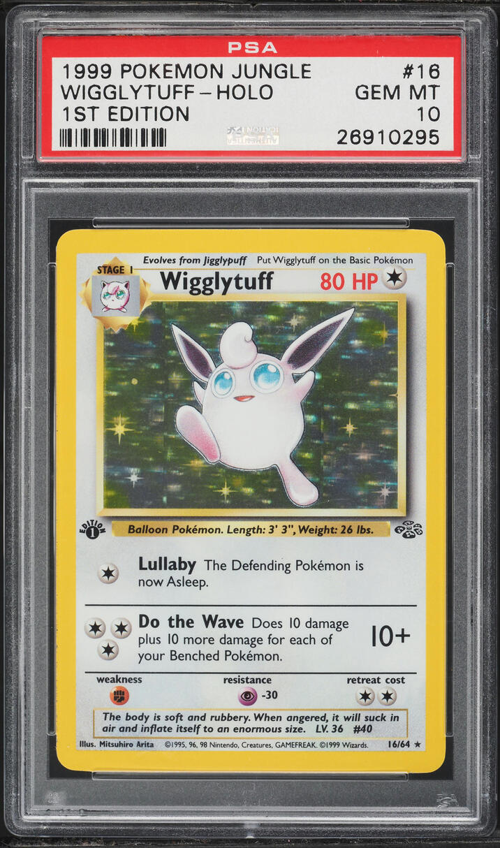 1999 Pokemon Jungle 1st Edition Holo Wigglytuff #16 PSA 10 GEM MINT
