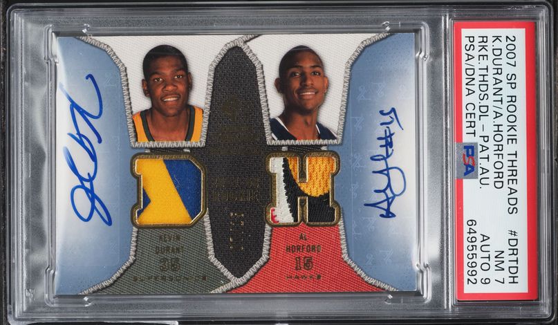 2008 SP Rookie Threads Dual Clyde Drexler Kevin Durant GAME-USED