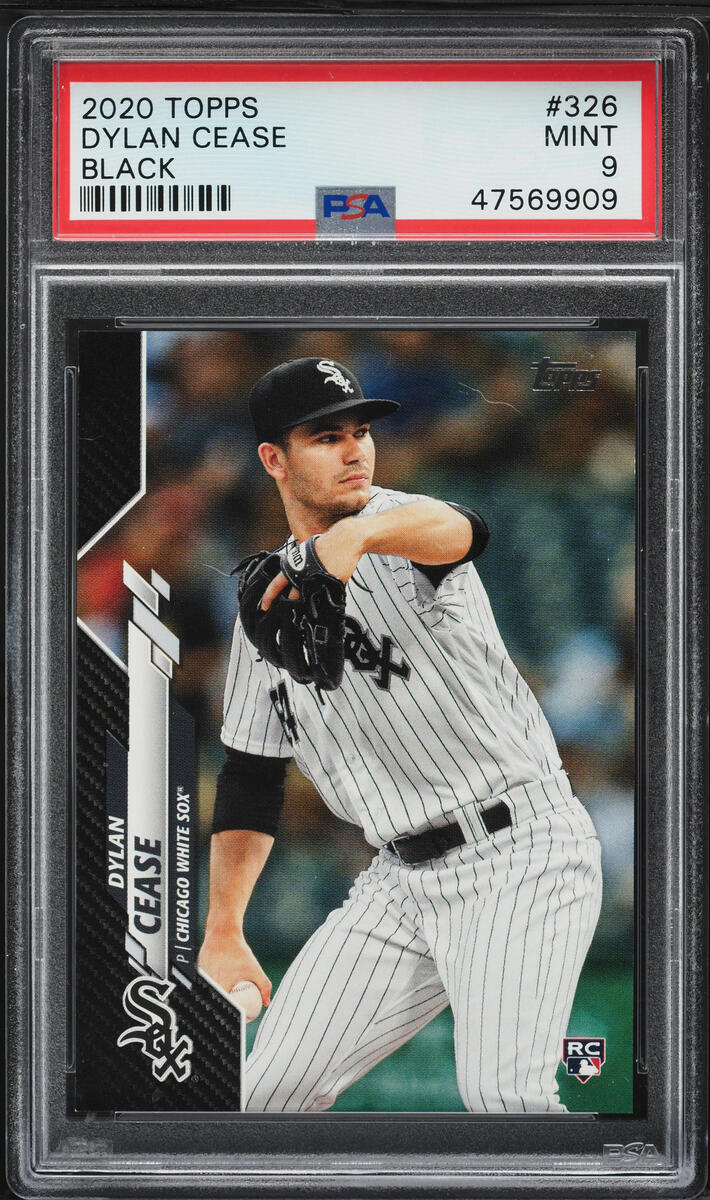 2020 Topps Black Dylan Cease ROOKIE /69 #326 PSA 9 MINT