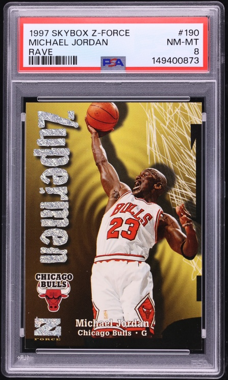 1997 Skybox Z-Force Rave Michael Jordan /399 #190 PSA 8 NM-MT
