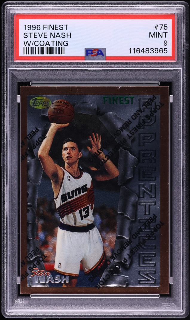 1996 Finest w/ Coating Steve Nash ROOKIE #75 PSA 9 MINT