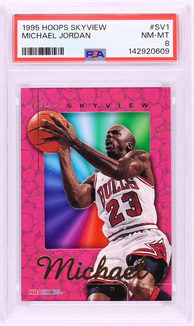 1995 Hoops Skyview Michael Jordan #SV1 PSA 8 NM-MT