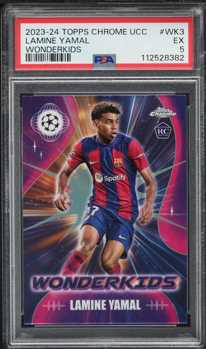 2023 Topps Chrome UCC Wonderkids Lamine Yamal ROOKIE #WK-3 PSA 5 EX
