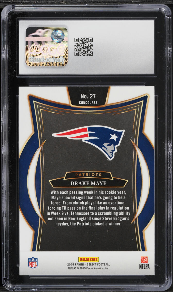 2024 Select Concourse Drake Maye ROOKIE #27 CGC 9 MINT