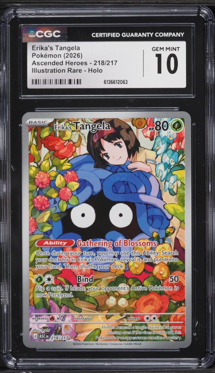 2026 Pokemon Mega Evolution Ascended Heroes IR Erika's Tangela #218 CGC 10 GEM MINT