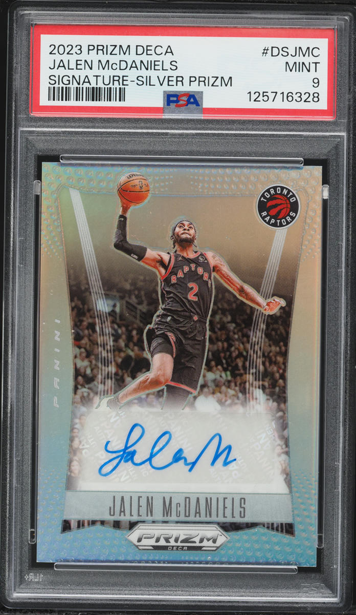 2023 Panini Prizm Deca Silver Jalen McDaniels AUTO #DS-JMC PSA 9 MINT