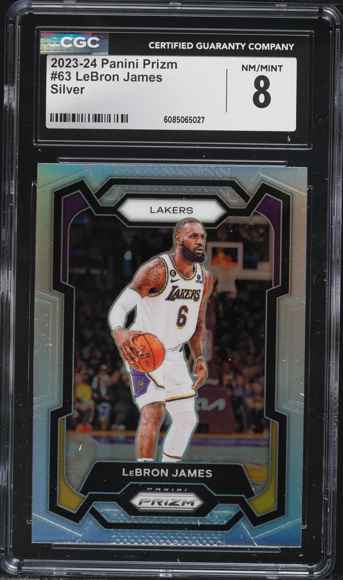 2023 Panini Prizm Silver LeBron James #63 CGC 8 NM-MT
