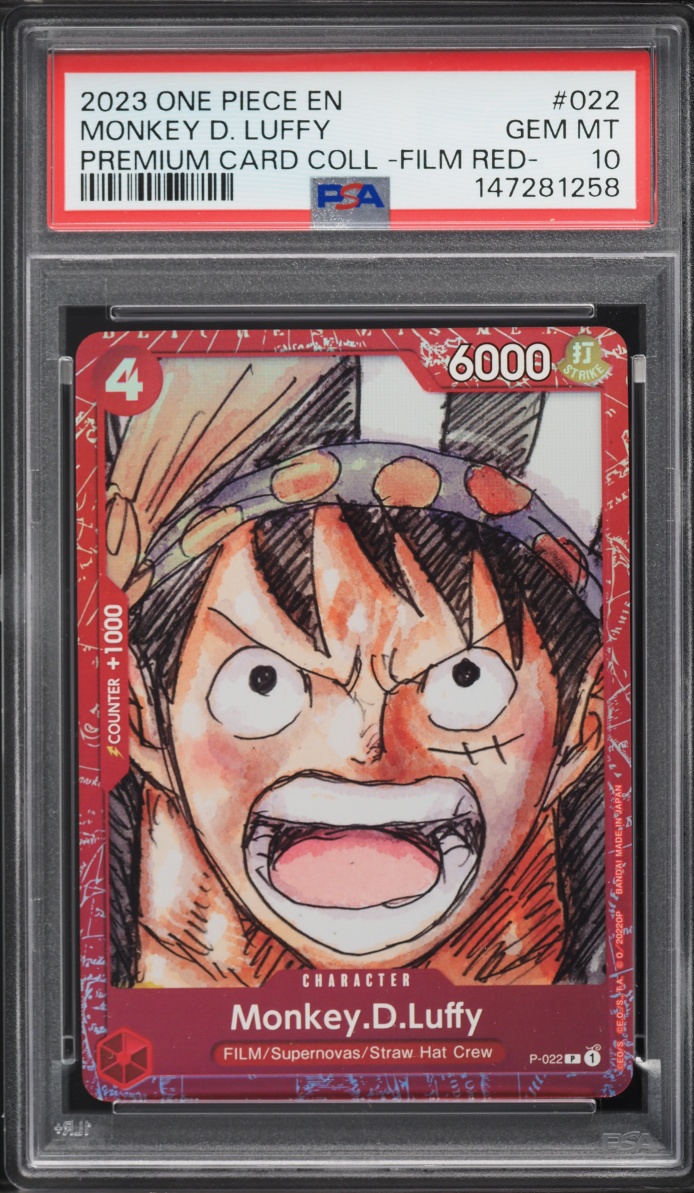 2023 One Piece Premium Collection Film Red Monkey D. Luffy #P-022 PSA 10 GEM MINT