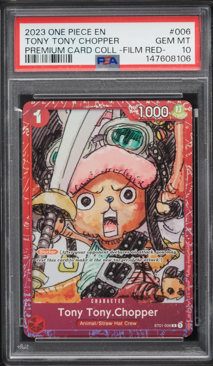 2023 One Piece Premium Collection Film Red Tony Tony Chopper #ST01-006 PSA 10 GEM MINT