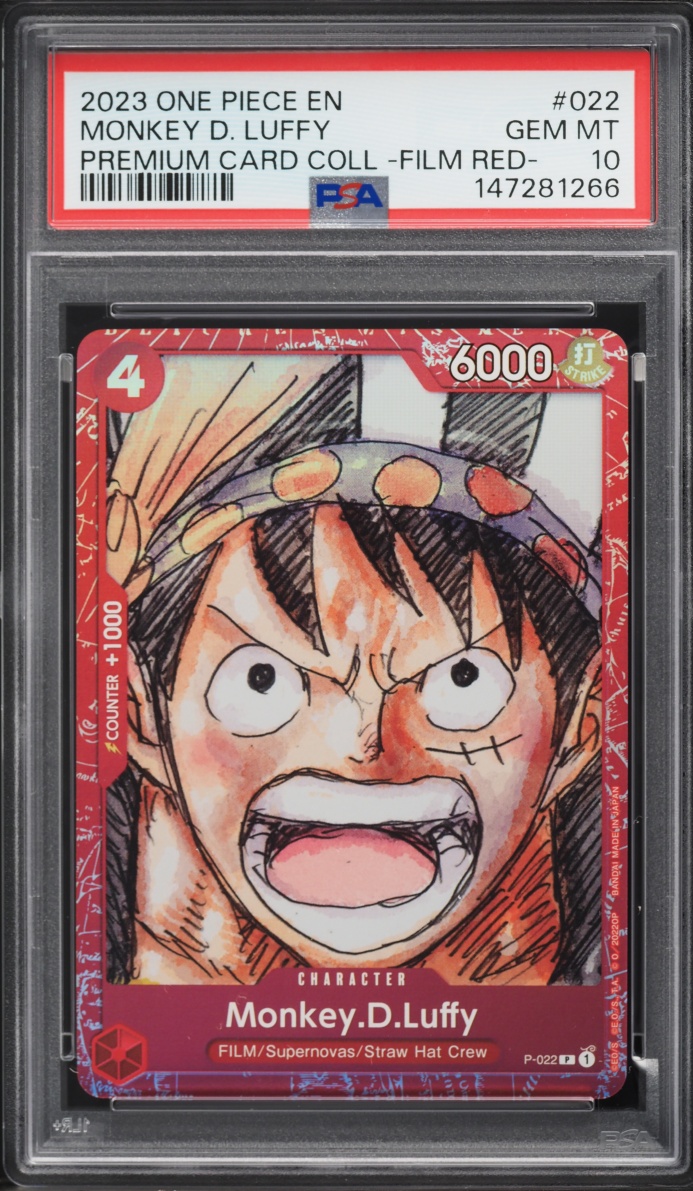 2023 One Piece Premium Collection Film Red Monkey D. Luffy #P-022 PSA 10 GEM MINT