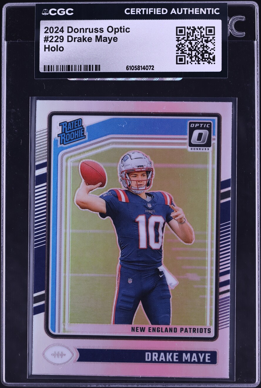 2024 Donruss Optic Holo Drake Maye ROOKIE #229 CGC AUTH