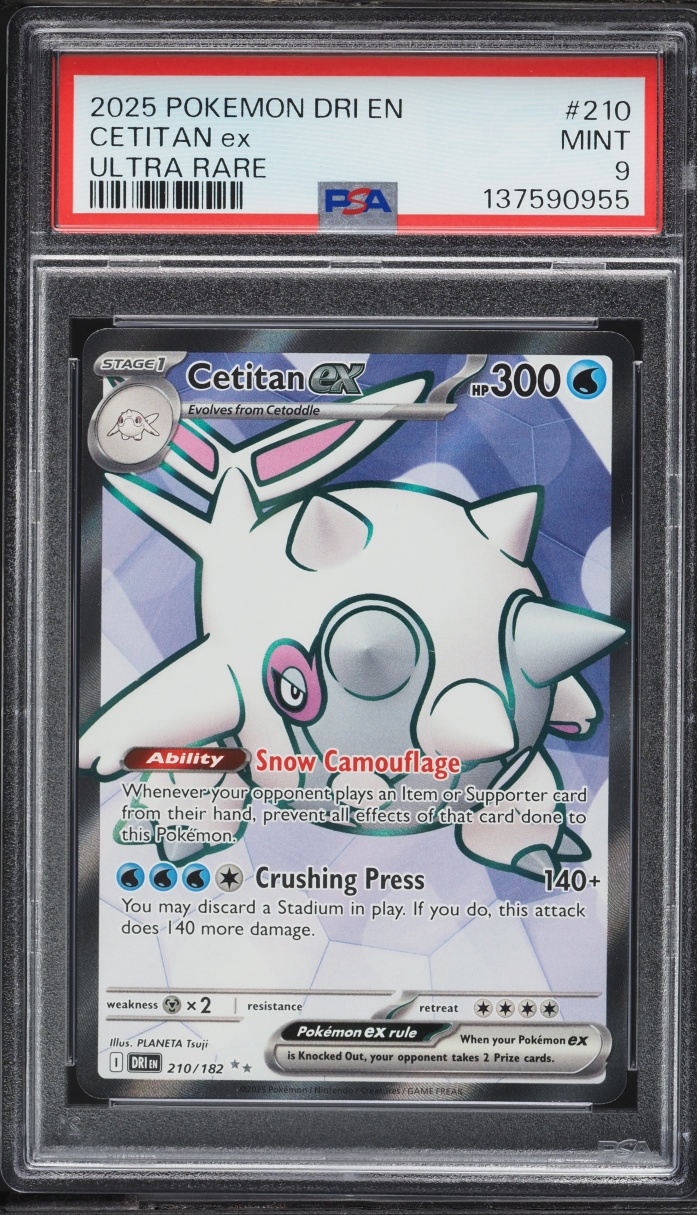 2025 Pokemon Scarlet & Violet Destined Rivals Full Art Cetitan ex #210 PSA 9 MINT