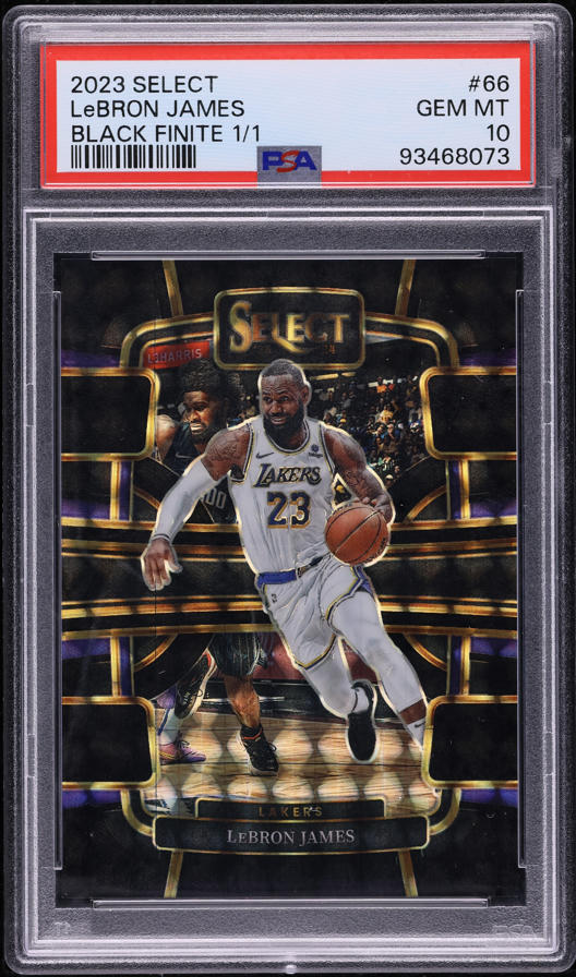 2023 Select Black Finite LeBron James 1/1 #66 PSA 10 GEM