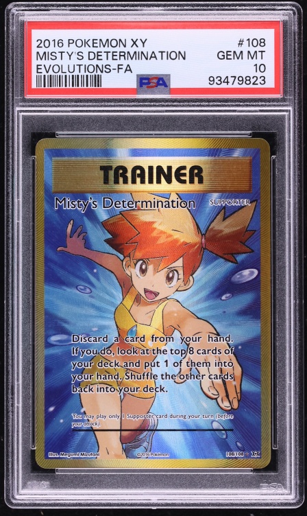 2016 Pokemon XY Evolutions Full Art Misty's Determination #108 PSA 10 GEM MINT