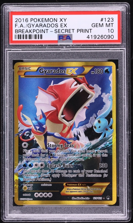 2016 Pokemon XY BREAKpoint SEC Gyarados EX #123 PSA 10 GEM MINT