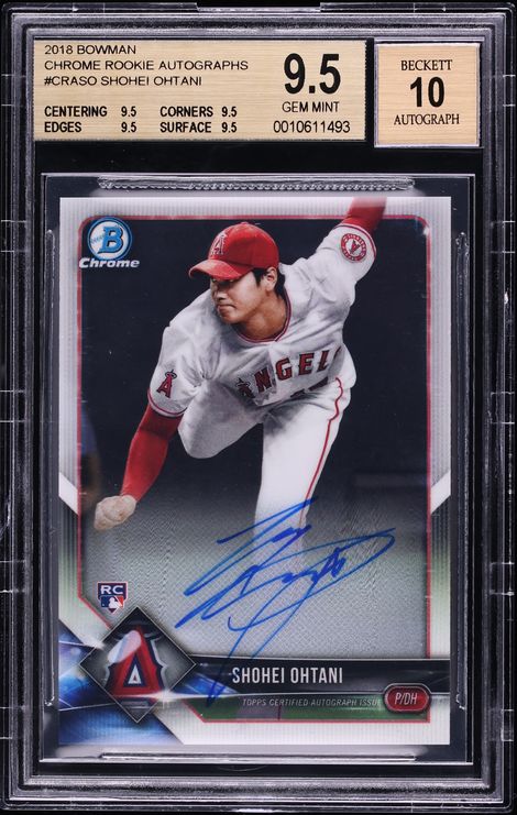 その他 Shohei Ohtani 2018 Bowman Chrome Rookie 2018 Bowman Chrome Shohei Ohtani ROOKIE AUTO #CRA-SO BGS 9.5 GEM