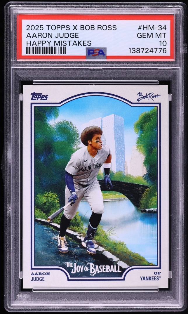 2025 Topps X Bob Ross The Joy Of Baseball Happy Mistakes Aaron Judge #HM-34 PSA 10 GEM MINT