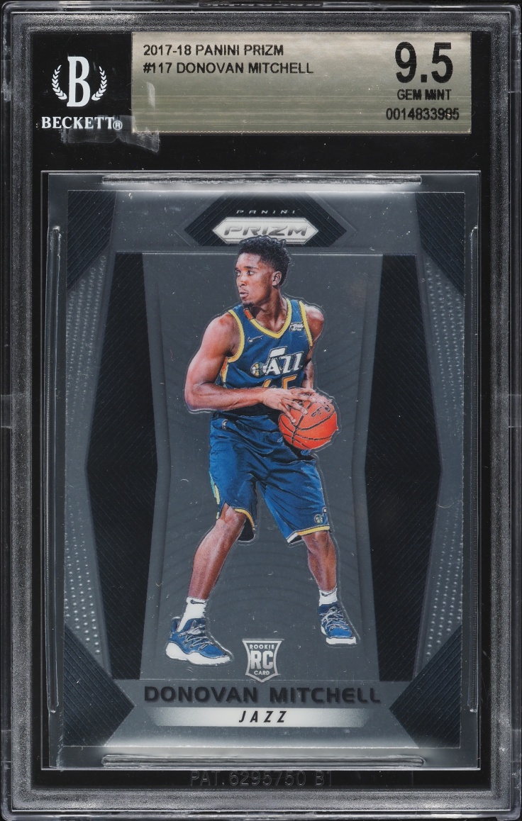 2017 Panini Prizm Donovan Mitchell ROOKIE #117 BGS 9.5 GEM MINT
