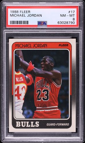 1988 Fleer Basketball Michael Jordan #17 PSA 8 NM-MT on Fanatics