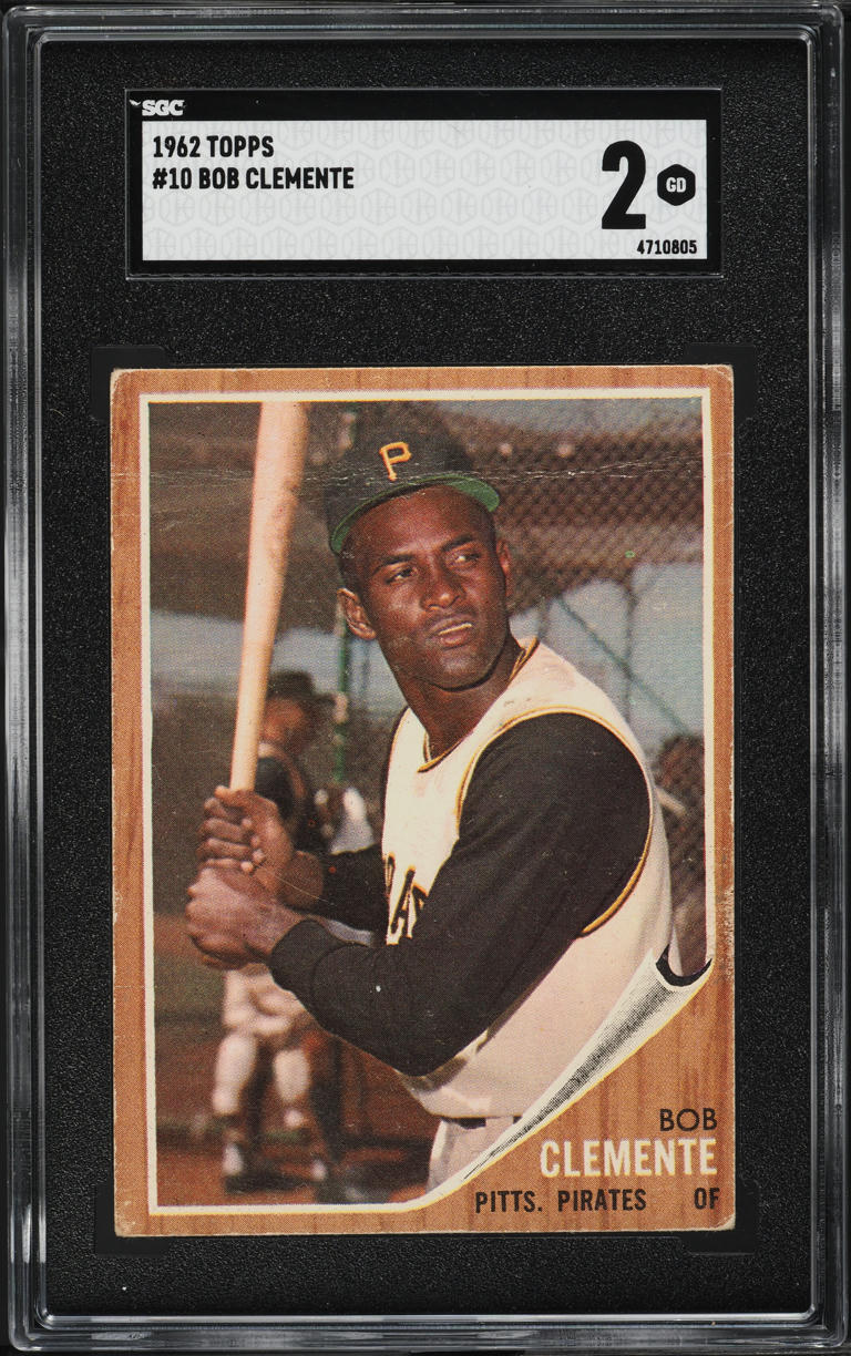 1962 Topps Roberto Clemente #10 SGC 2 GD