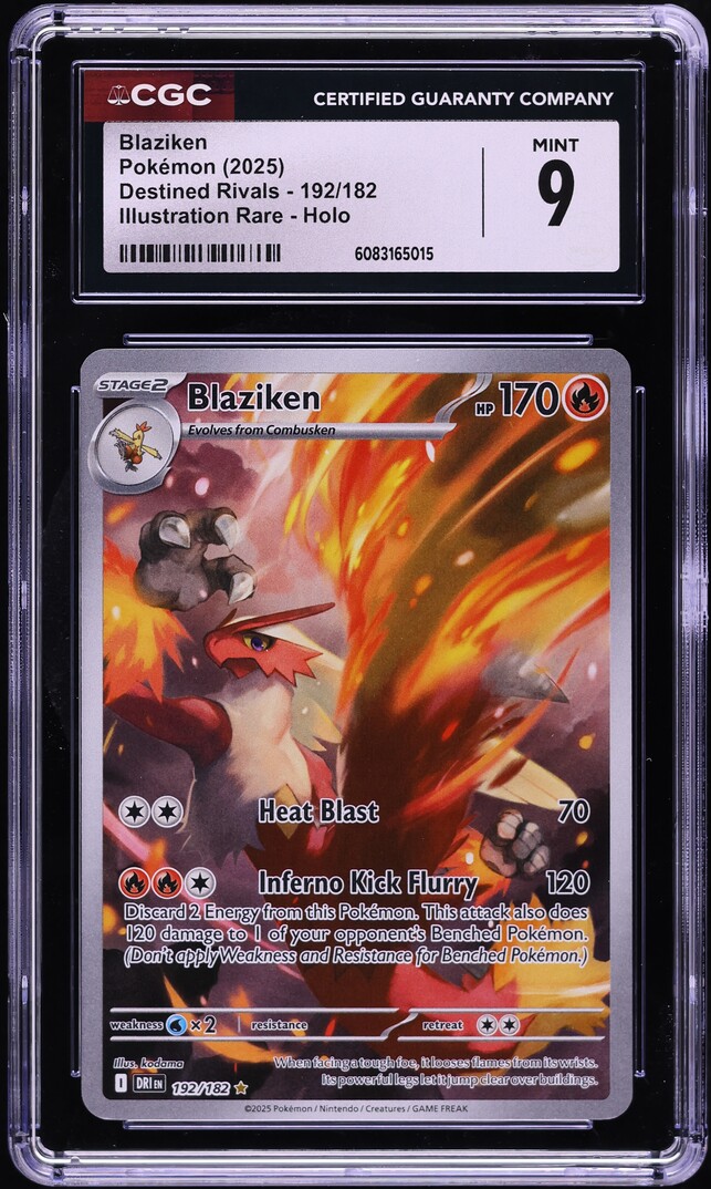 2025 Pokemon Scarlet & Violet Destined Rivals IR Blaziken #192 CGC 9 MINT