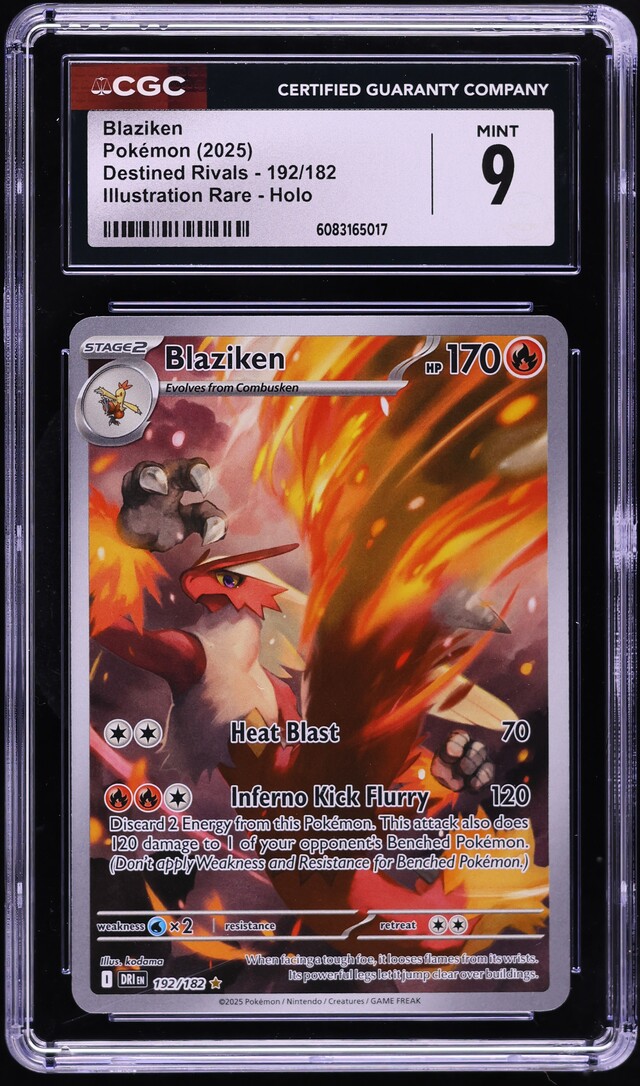 2025 Pokemon Scarlet & Violet Destined Rivals IR Blaziken #192 CGC 9 MINT