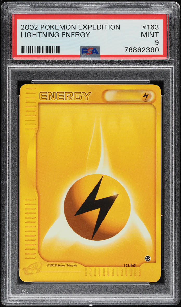 2002 Pokemon Expedition Lightning Energy #163 PSA 9 MINT