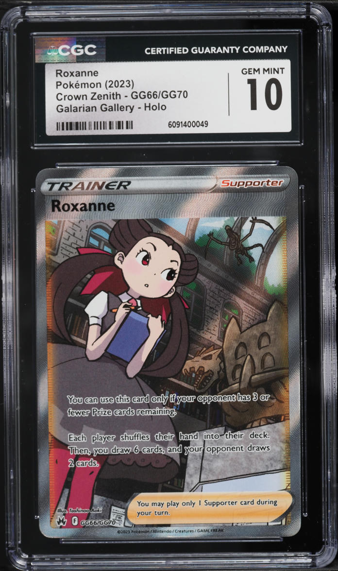 2023 Pokemon Sword & Shield Crown Zenith Full Art Roxanne #GG66 CGC 10 GEM MINT