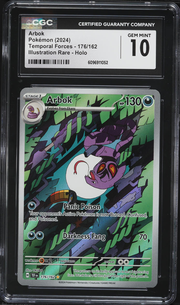 2024 Pokemon Scarlet & Violet Temporal Forces IR Arbok #176 CGC 10 GEM MINT