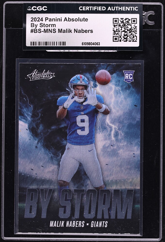 2024 Absolute By Storm Malik Nabers ROOKIE #BS-MNS CGC AUTH