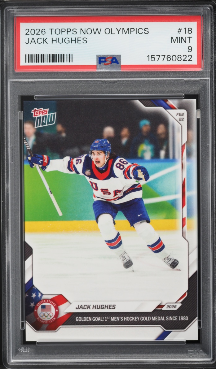 2026 Topps Now Olympics Jack Hughes #18 PSA 9 MINT