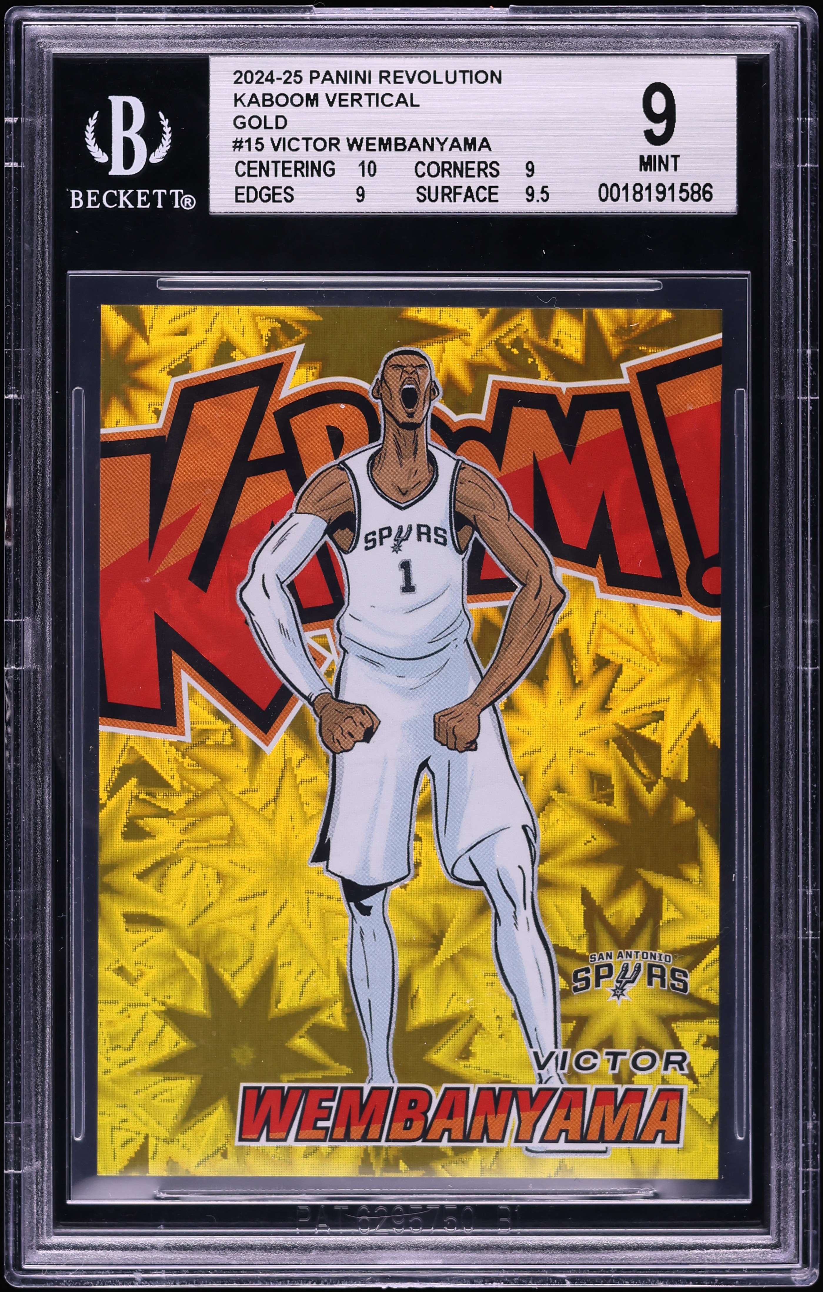 2024 Panini Revolution Kaboom! Gold Victor Wembanyama JSY # 1/10 