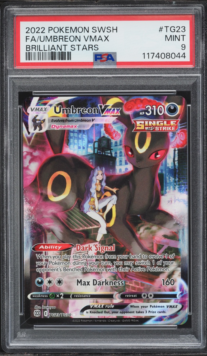 2022 Pokemon Sword & Shield Brilliant Stars CHR Umbreon VMAX #TG23 PSA 9 MINT
