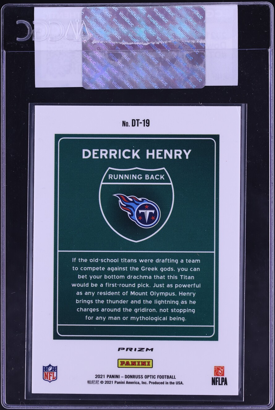 2021 Donruss Optic Downtown Derrick Henry #DT-19 CGC AUTH