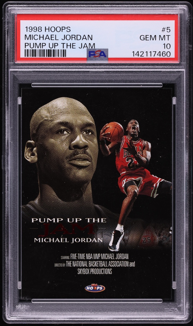 1998 Hoops Pump Up The Jam Michael Jordan #5PJ PSA 10 GEM MINT