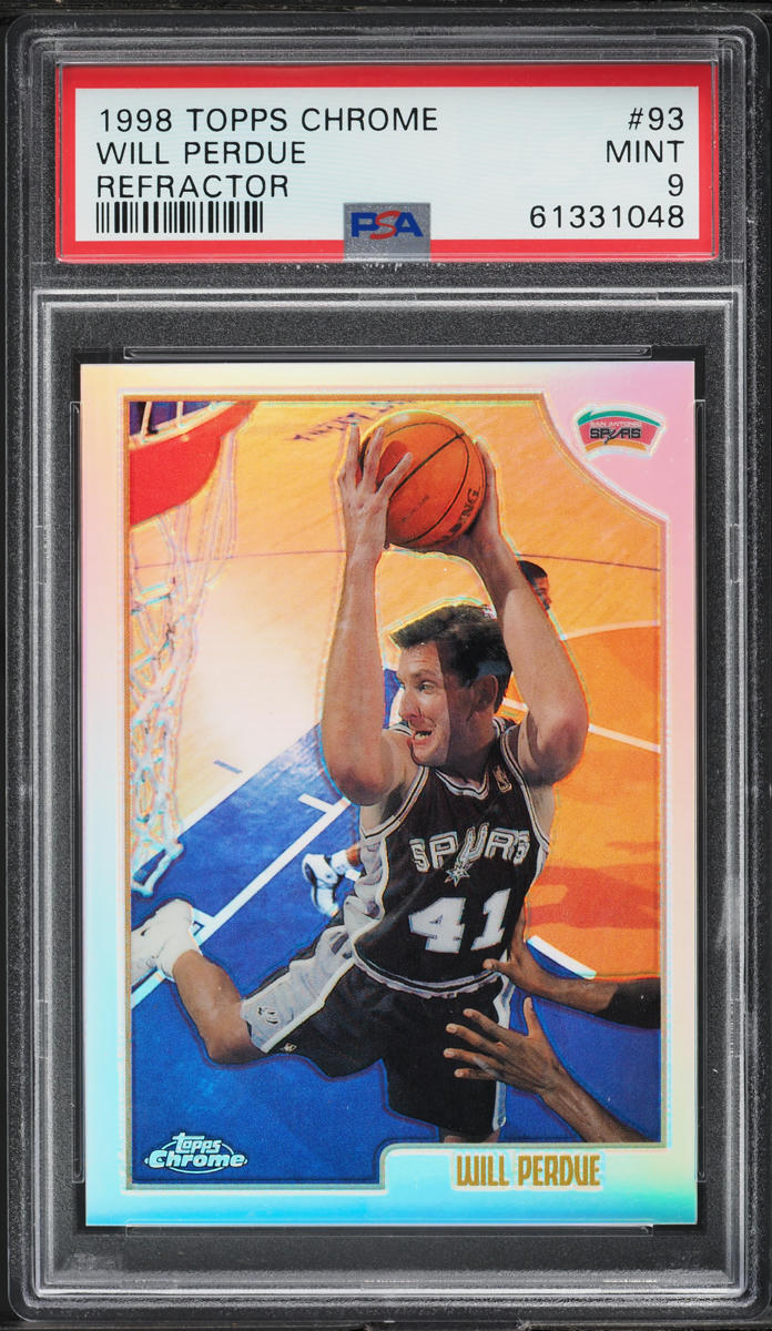 1998 Topps Chrome Refractor Will Perdue #93 PSA 9 MINT