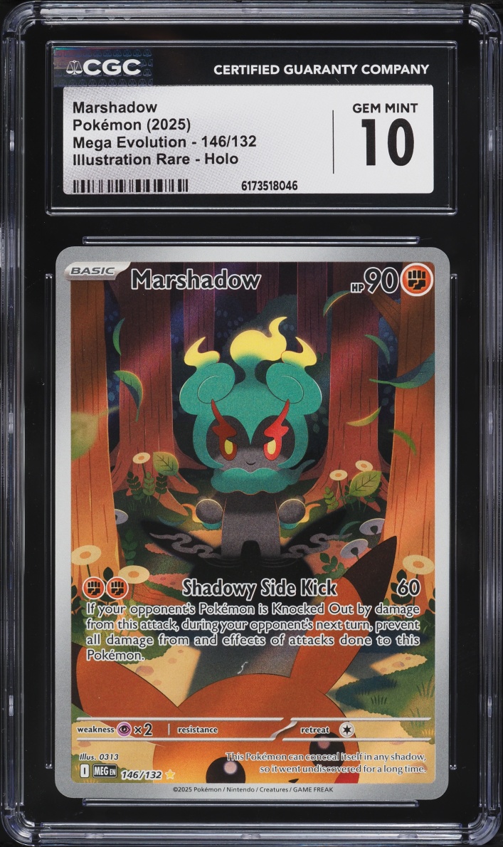 2025 Pokemon Mega Evolution IR Marshadow #146 CGC 10 GEM MINT