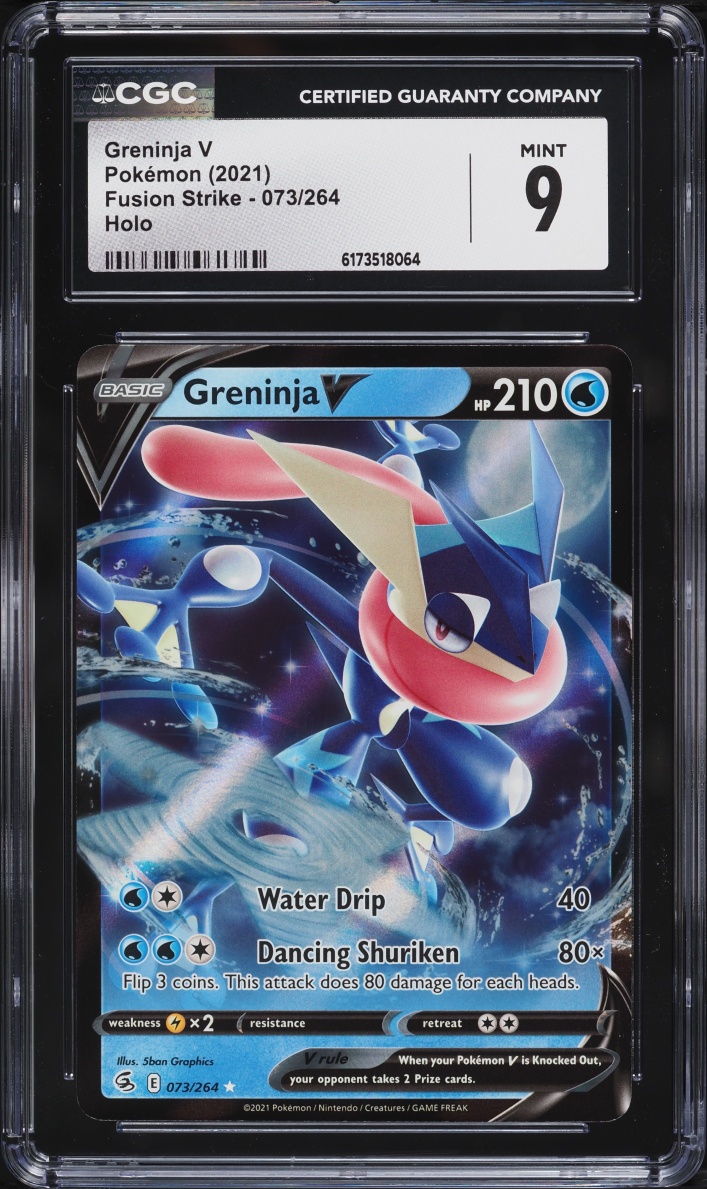 2021 Pokemon Sword & Shield Fusion Strike Alt Art Greninja V #73 CGC 9 MINT