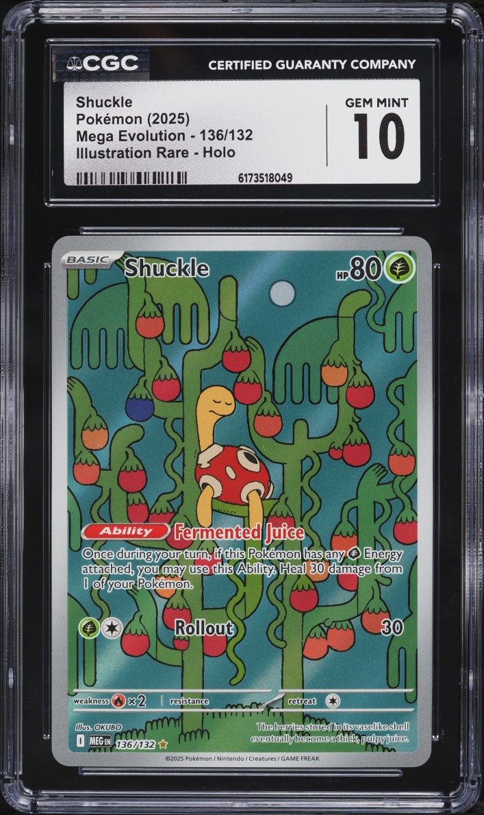 2025 Pokemon Mega Evolution IR Shuckle #136 CGC 10 GEM MINT