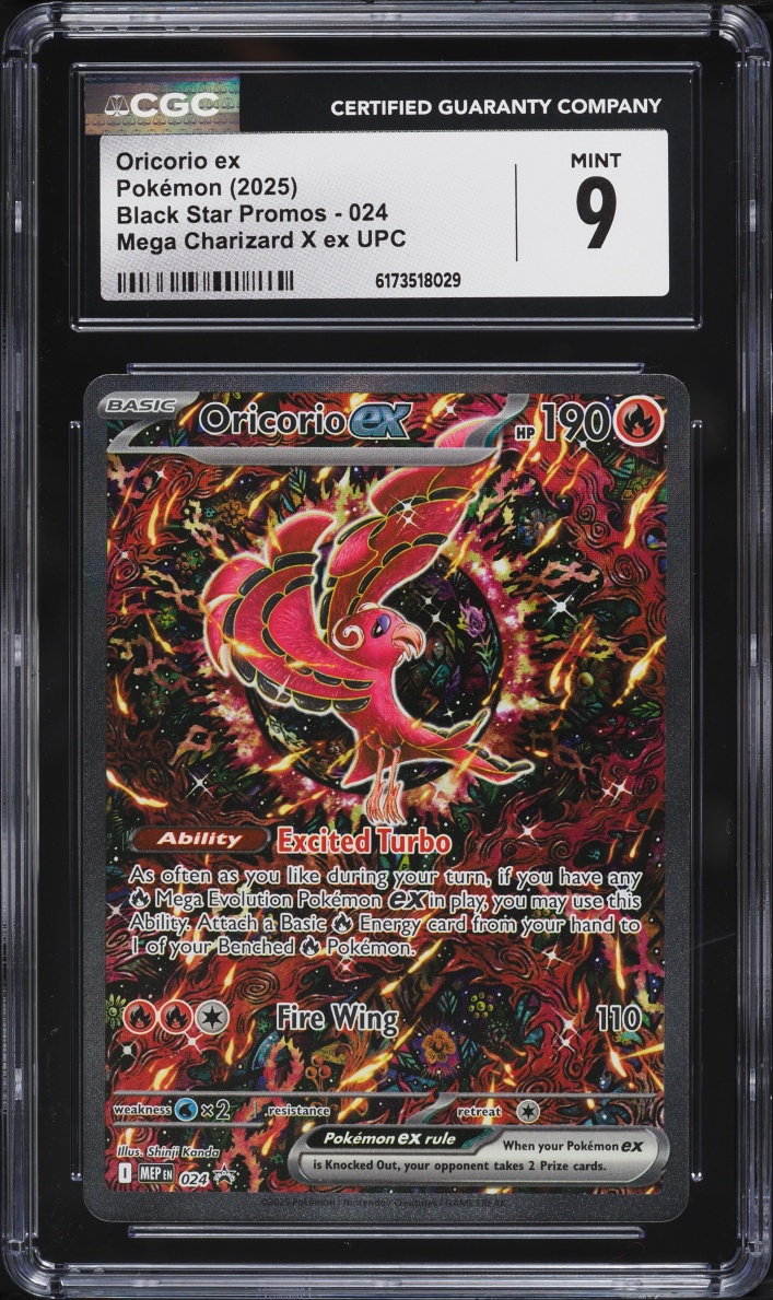 2025 Pokemon Mega Evolution Promo Ultra Premium Alt Art Oricorio Ex #24 CGC 9 MINT