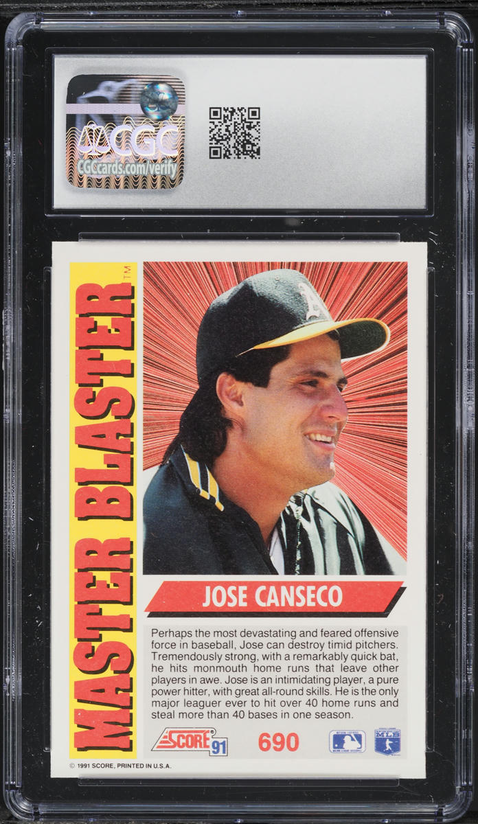 1991 Score Jose Canseco #690 CGC 9 MINT
