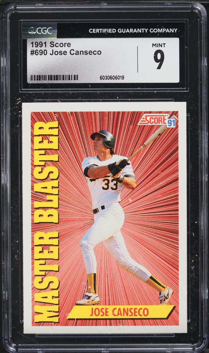 1991 Score Jose Canseco #690 CGC 9 MINT